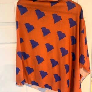 Orange and Purple South Carolina shawl